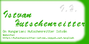 istvan hutschenreitter business card
